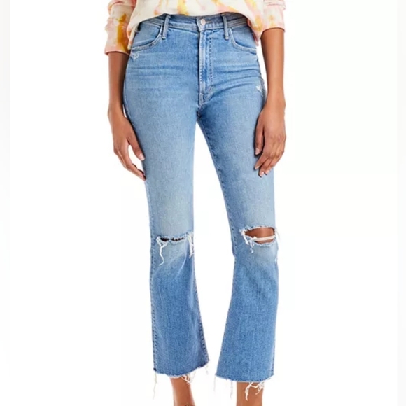 MOTHER The Hustler Flared Leg Distressed Ankle Jeans in Understudy Size 25 - Picture 2 of 14